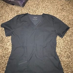 Pewter gray scrub top